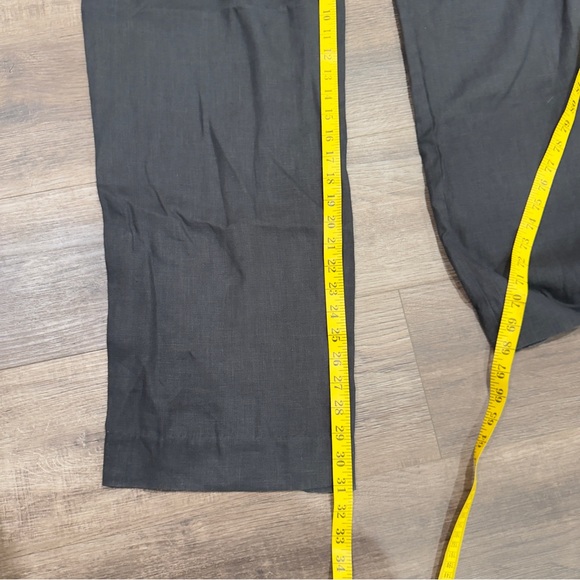 Mara Hoffman high waited wide leg linen black pants - Picture 8 of 9